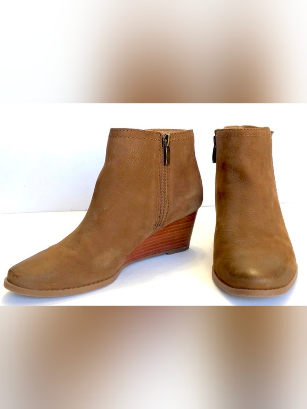 Franco Sarto Women’s Tan Wedge Ankle Boots